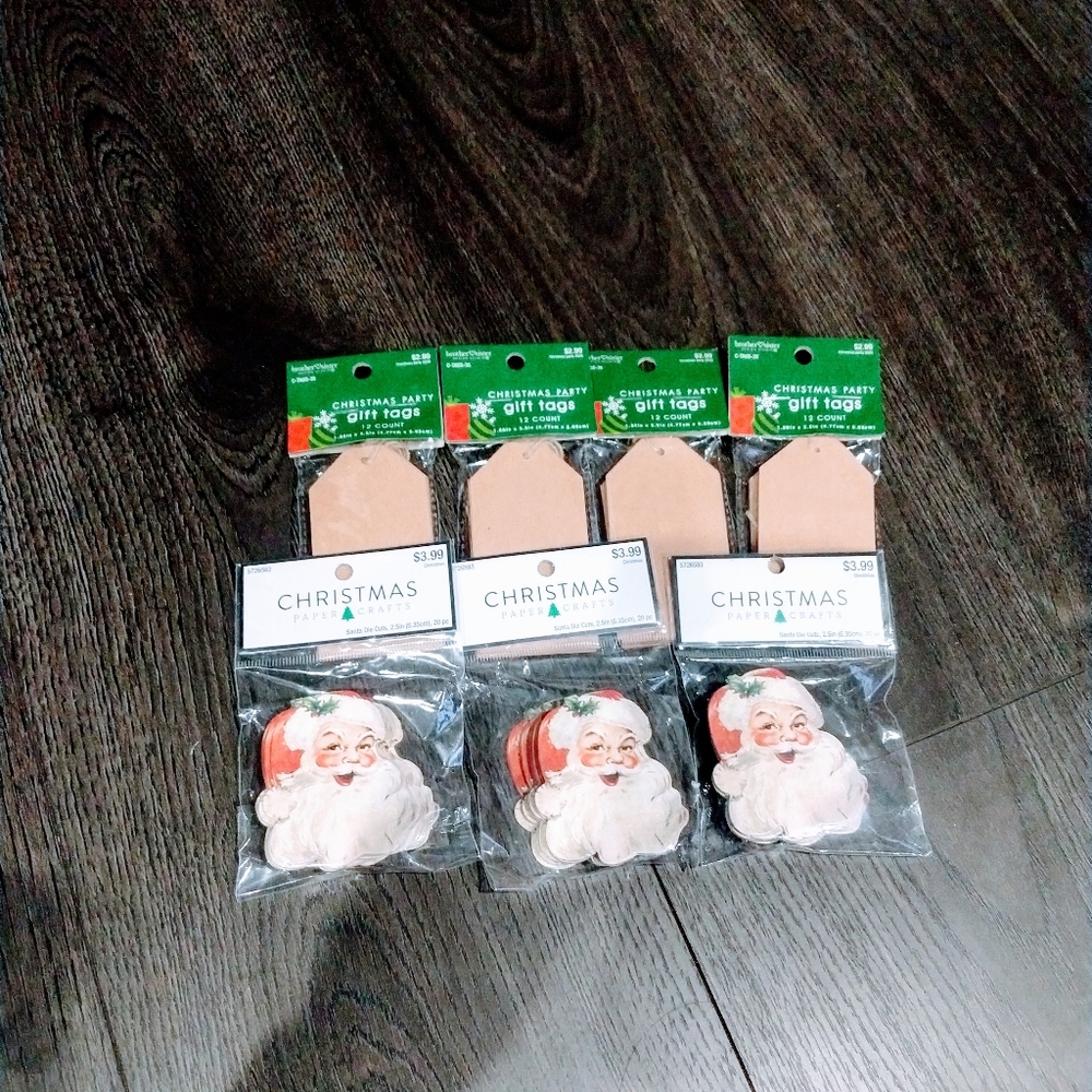 NEW CHRISTMAS PAPER CRAFT SANTA GIFT TAG DIY